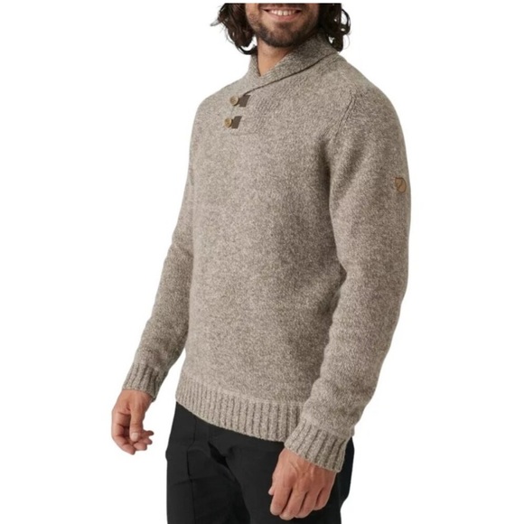 Fjallraven Lada Traceable Wool Blend Shawl Button Collar Sweater Men’s Size XL - Picture 1 of 9